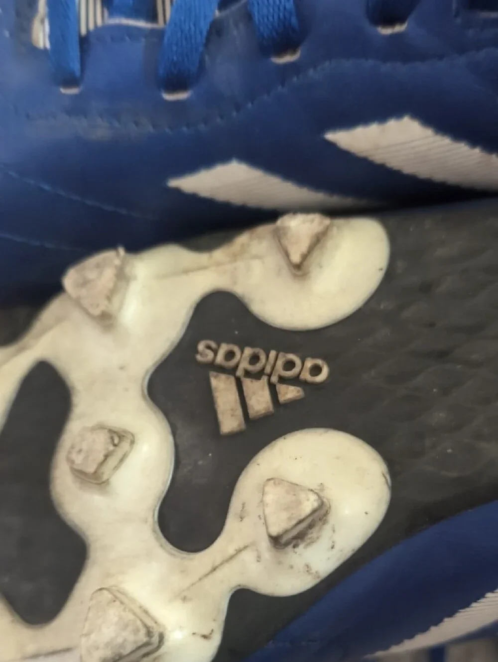 Blue Adidas Youth Soccer Cleats